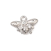 Brass Micro Pave Clear Cubic Zirconia Charms CU-CBA3D76-03P-03-1