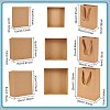 6Pcs 6 Style Rectangle Kraft Paper Bag with Handle CON-BC0002-39-2