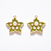 Brass Enamel Pendants KK-T049-056G-04-NF-1
