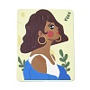 Rectangle Girl Print Paper Earring Necklace Display Card CDIS-M007-02F-1