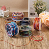 Elecrelive 6 Rolls 6 Colors Segment Dyed Polyester Thread OCOR-EL0001-01A-15