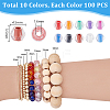 10 Set 10 Colors Transparent Glass Beads GLAA-PH0003-34-5