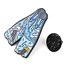 Flipper Enamel Brooches JEWB-I063-01EB-03-3