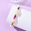 Synthetic Turquoise & Natural Freshwater Shell Beaded Bracelets for Women BJEW-JB13969-2