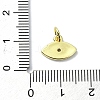 Eye Theme Brass Micro Pave Cubic Zirconia Charms KK-H475-58G-04-3