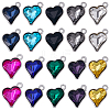20Pcs 10 Colors Alloy Glass Pendants FIND-BM0001-18-1