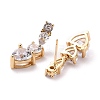 Heart Sparkling Cubic Zirconia Dangle Stud Earrings for Her ZIRC-C025-15G-2