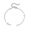 304 Stainless Steel Cross Link Bracelets Making AJEW-JB01382-01-1