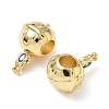 Boy Brass Cubic Zirconia European Beads KK-Q068-21B-G-2