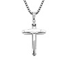 Cross 304 Stainless Steel Pendant Box Chain Long Necklaces for Men FS-WG328E8-02-3
