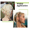48Pcs 12 Style Natural Labradorite & Cherry Quartz Glass & Aquamarine & Alloy Hair Styling Tools PHAR-FH00003-5