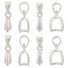 4Pcs 2 Styles 925 Sterling Silver Pendants STER-ME0001-30-1