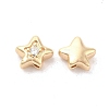 Brass Cubic Zirconia Beads KK-Q773-01G-06-1