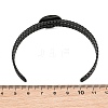 304 Stainless Steel Blank Cuff Bangle Bases with Flat Round Tray SA-CBA82C8-05B-EB-3