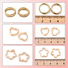 180Pcs 3 Styles CCB Plastic Bead Frame CCB-SP0001-08G-5