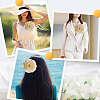 1Pc Flower Polyester Brooches JEWB-CN0001-08D-4