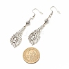 Alloy Feather Dangle Earrings EJEW-JE04911-04-4