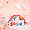 Basswood Cake Insert Card Decoration DIY-WH0016-69-4