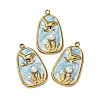 304 Stainless Steel Enamel Pendants STAS-P406-27A-G-1