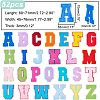 Alphabet Towel Embroidery Style Cloth Iron on/Sew on Patches DIY-WH0308-183-3