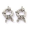Non-Tarnish 304 Stainless Steel Spring Ring Clasps LS-STAS-G190-17P-C-1