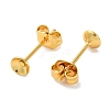 Rack Plating Brass Stud Earring Settings KK-F090-12G-2