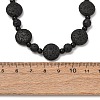 Natural Lava Rock Coin Beaded Necklaces GG-CBA922D-06A-5