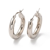 Non-Tarnish 304 Stainless Steel Huggie Hoop Earrings for Women EJEW-Q767-01B-P-1