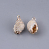 Electroplate Spiral Shell Pendants SSHEL-S261-10-2