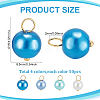 200Pcs 4 Style Pearlized Glass Pearl Pendants PALLOY-PHE00003-2