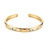 Star Enamel Cuff Bangle BJEW-S141-011-3