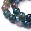 Natural Indian Agate Round Beads Strands G-N0120-06-10mm-3