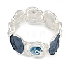 Coloful Alloy Enamel Links Stretch Bangles BJEW-B100-09-2