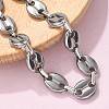 304 Stainless Steel Oval Link Chains Bracelets for Men & Women BJEW-D042-52P-3