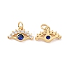 Eye Brass Micro Pave Cubic Zirconia Charms KK-G435-19G-1