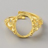 Adjustable Brass Ring Components KK-WH0079-41G-1