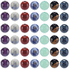 2 Strands Chakra Theme Natural Red Rainbow Jasper & Yellow Aventurine & Tiger Eye & Green Aventurine & Blue Spot Stone & Lapis Lazuli & Amethyst Beads Strands G-SP0001-23-1