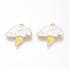 Alloy Enamel Pendants ENAM-M043-01G-02-RS-1