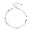 3Pcs 304 Stainless Steel & Brass Paperclip Chain Bracelets Set for Women BJEW-JB12658-4