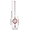 1Pc Cinnabar Round Beads Pendant Decorations HJEW-CA0001-77-2