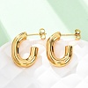 201 Stainless Steel Half Hoop Earrings X-EJEW-C501-16G-A-4
