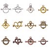 Tibetan Style Alloy Toggle Clasps TIBE-PH0004-04-WH-1