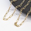 304 Stainless Steel Paperclip Chain Necklace X-NJEW-M183-04G-3