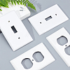  4Pcs 2 Styles Receptacle Outlet Wall Plate AJEW-NB0002-25-5