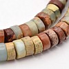 Flat Round/Disc Synthetic Aqua Terra Jasper Beads Strands G-N0160-02-3x4-4