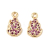 Brass Micro Pave Cubic Zirconia Pendants KK-R219-11G-1