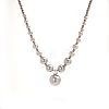304 Stainless Steel & Shell Pearl Round Graduated Beaded Necklaces NJEW-OY002-32-3