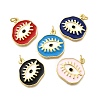 Brass Enamel Pendants KK-D339-19G-1