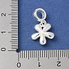 925 Sterling Silver Flower European Dangle Charms STER-H115-14S-3