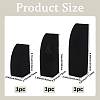 3Pcs 3 Sizes Vertical Wooden Covered with Velvet Necklace Display Stands NDIS-WH20001-03B-2